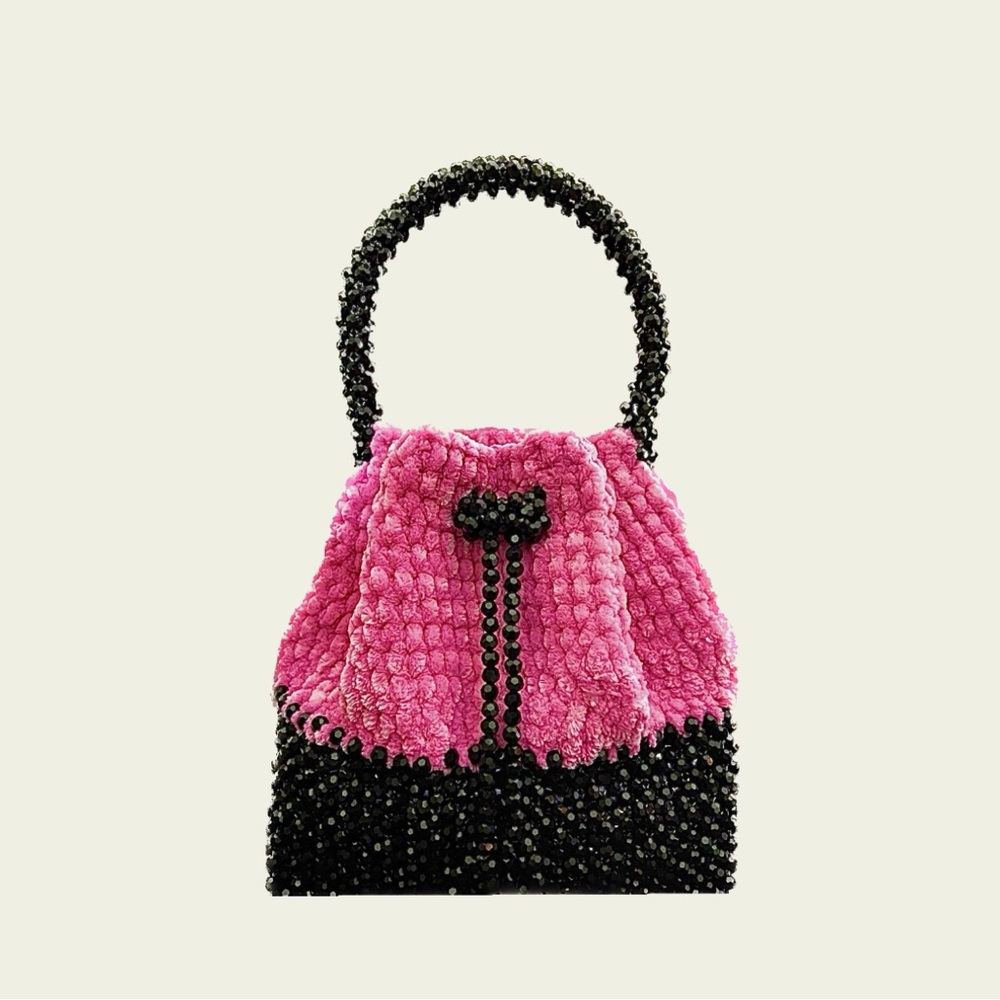 Beaded Bon Bon Bucket Bag.